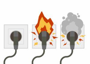 outlet electrical fire