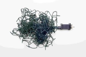 tangled Christmas lights