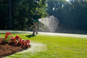 senske aubrun lawn tech spraying lawn treatment