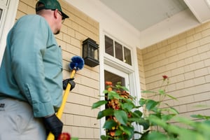 senske spokane lawn tech removing spiders from front porch