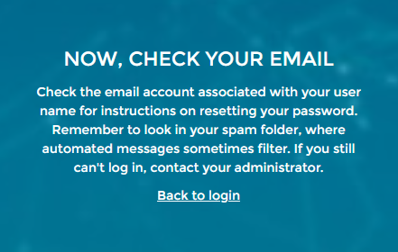 Password reset confirmation email instructions