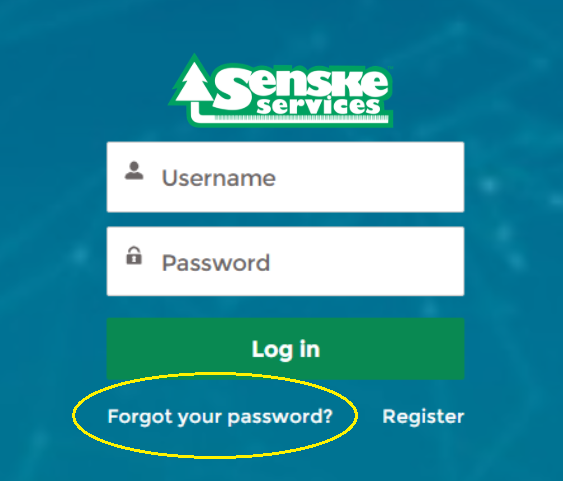 Customer Portal login screen showing "Forgot Password"