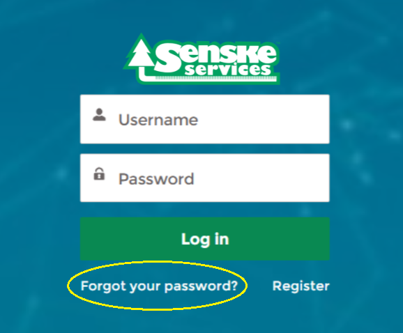 Customer Portal login screen showing "Forgot Password"
